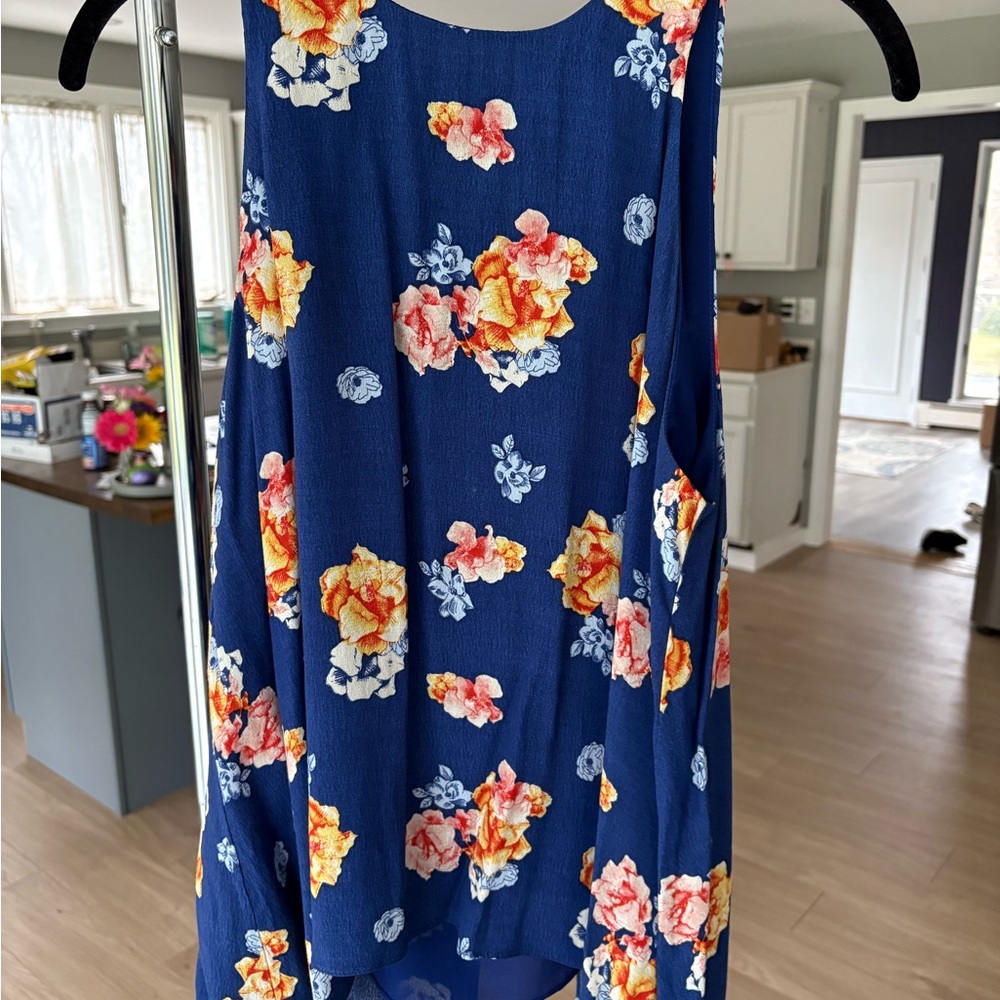 Current Air Blue Floral Top